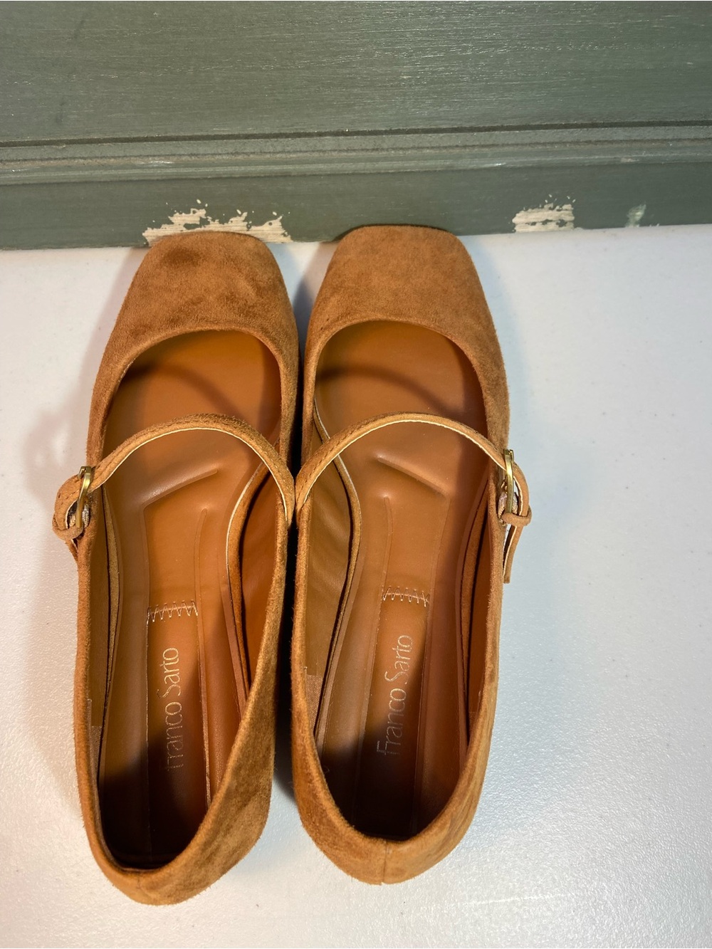FRANCO SARTO Women’s Suede Mary Jane Flats in Brown SZ 6 - Picture 4 of 10